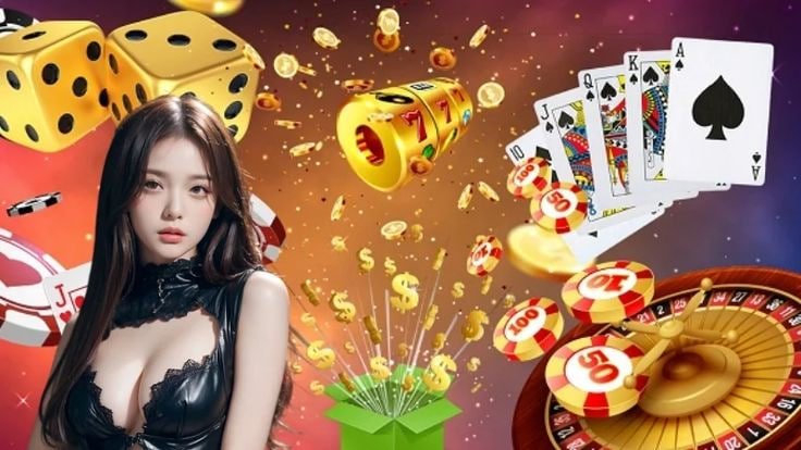 Layar permainan Diamond Empire menampilkan simbol permata berwarna-warni dan latar belakang emas